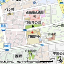 豊橋市役所　羽根井地区市民館周辺の地図