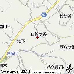 愛知県南知多町（知多郡）内海（口鈴ケ谷）周辺の地図