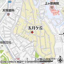 兵庫県西宮市五月ケ丘周辺の地図