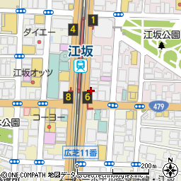 江坂駅前　ゴルフスクール周辺の地図
