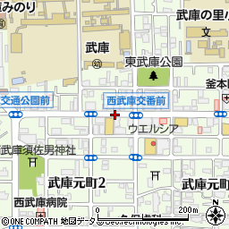 武庫元町周辺の地図