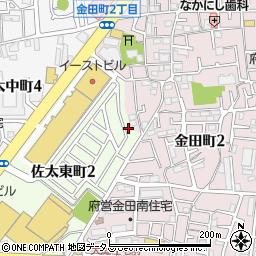 大阪府守口市佐太東町2丁目22-14周辺の地図