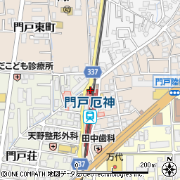 兵庫県西宮市周辺の地図