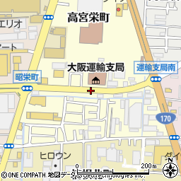 大阪府寝屋川市高宮栄町周辺の地図