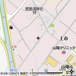 岡山県赤磐市上市266周辺の地図