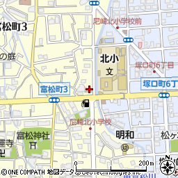 兵庫県尼崎市富松町3丁目13-30周辺の地図