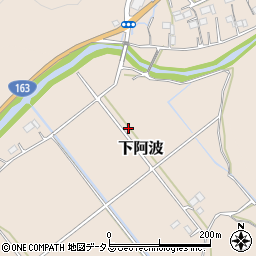 三重県伊賀市下阿波周辺の地図