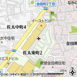 大阪府守口市佐太東町2丁目11-11周辺の地図