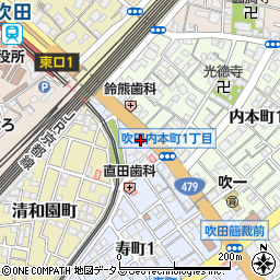 大阪府吹田市寿町1丁目3-6周辺の地図
