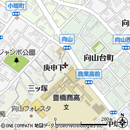 愛知県豊橋市向山町中畑67周辺の地図