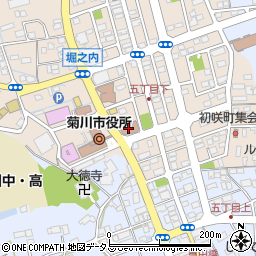 菊川市役所庁舎東館（プラザきくる）周辺の地図