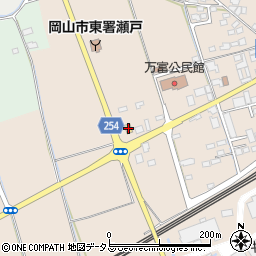 ファミリーマート岡山瀬戸万富店周辺の地図