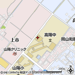 岡山県赤磐市上市70周辺の地図