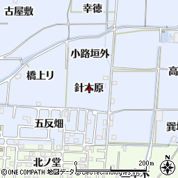 京都府相楽郡精華町祝園針木原周辺の地図