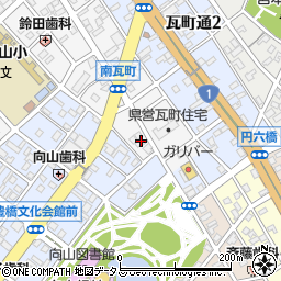愛知県豊橋市南瓦町115周辺の地図