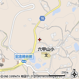 兵庫県神戸市灘区六甲山町北六甲周辺の地図