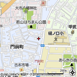 兵庫県西宮市門前町14-24周辺の地図