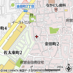 大阪府守口市金田町2丁目37周辺の地図
