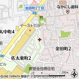 大阪府守口市佐太東町2丁目22-16周辺の地図