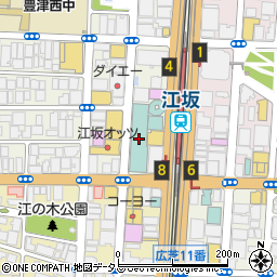 三菱ＵＦＪ銀行江坂駅西 ＡＴＭ周辺の地図