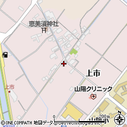 岡山県赤磐市上市172周辺の地図