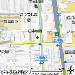 ファミリーマート豊中上津島店周辺の地図