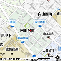 愛知県豊橋市向山台町周辺の地図