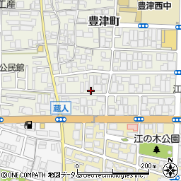 童夢江坂周辺の地図