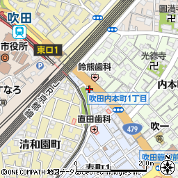 大阪府吹田市寿町1丁目3-2周辺の地図