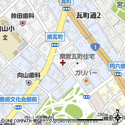 愛知県豊橋市南瓦町112周辺の地図