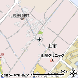 岡山県赤磐市上市周辺の地図