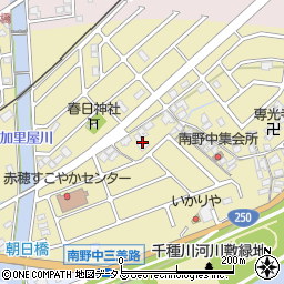 兵庫県赤穂市南野中周辺の地図