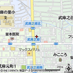 ブックマート尼崎店周辺の地図