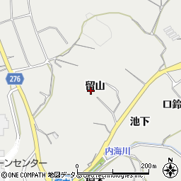 愛知県知多郡南知多町内海留山周辺の地図