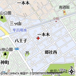 愛知県豊橋市牟呂町一本木33周辺の地図