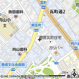 愛知県豊橋市南瓦町110周辺の地図