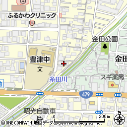 大阪府吹田市垂水町2丁目38-18周辺の地図