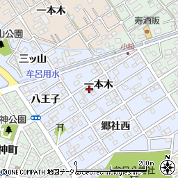 愛知県豊橋市牟呂町一本木36周辺の地図