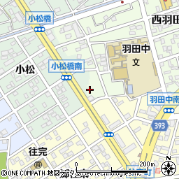 愛知県豊橋市西羽田町24周辺の地図