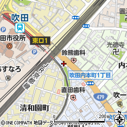 大阪府吹田市寿町1丁目1-5周辺の地図