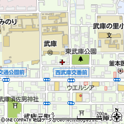 タイムズ武庫元町第２駐車場周辺の地図