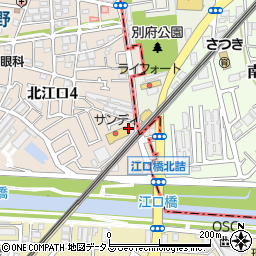 ほっかほっか亭　北江口店周辺の地図