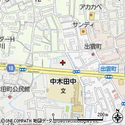 ミニストップ寝屋川中木田町店周辺の地図