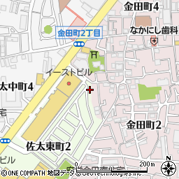 大阪府守口市佐太東町2丁目22-22周辺の地図