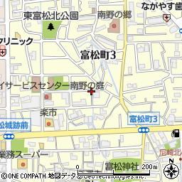 兵庫県尼崎市富松町3丁目8周辺の地図