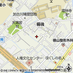 兵庫県加古川市加古川町備後周辺の地図