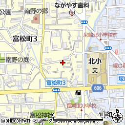 兵庫県尼崎市富松町3丁目12-13周辺の地図