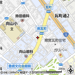 愛知県豊橋市南瓦町126周辺の地図