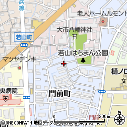 兵庫県西宮市門前町10-21周辺の地図