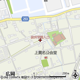 袋井学園入口周辺の地図